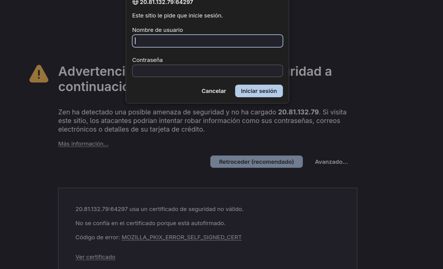 Dashboard principal de T-Pot tras primer acceso