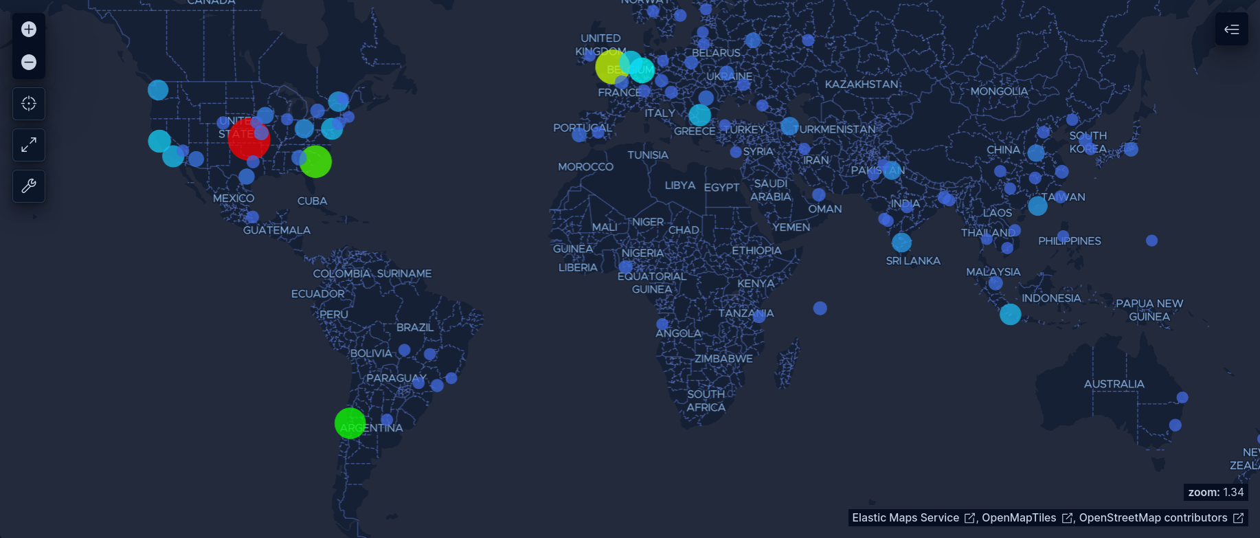 Mapa de amenazas global
