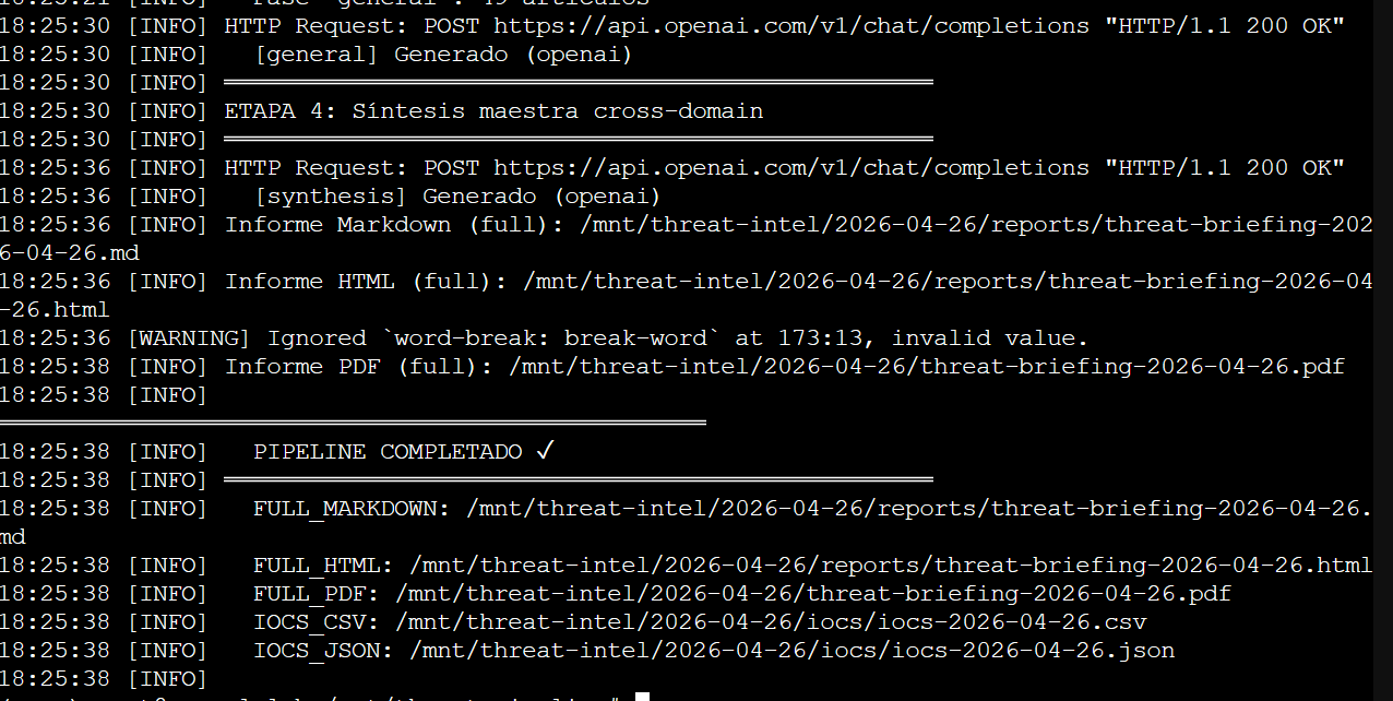 Stage 4 síntesis completa — PDF, HTML, IOCs