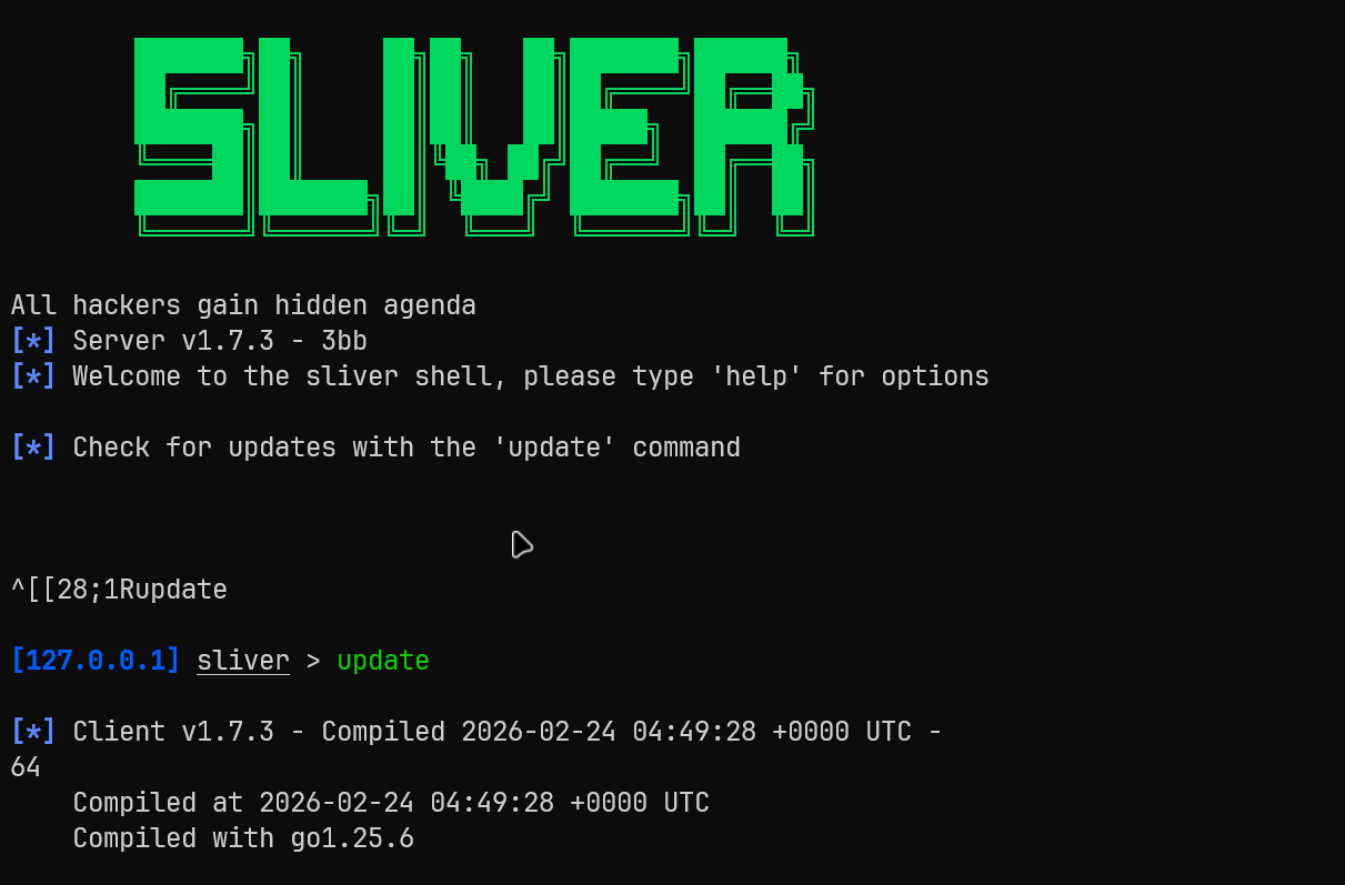 Sliver abierto y listener activo
