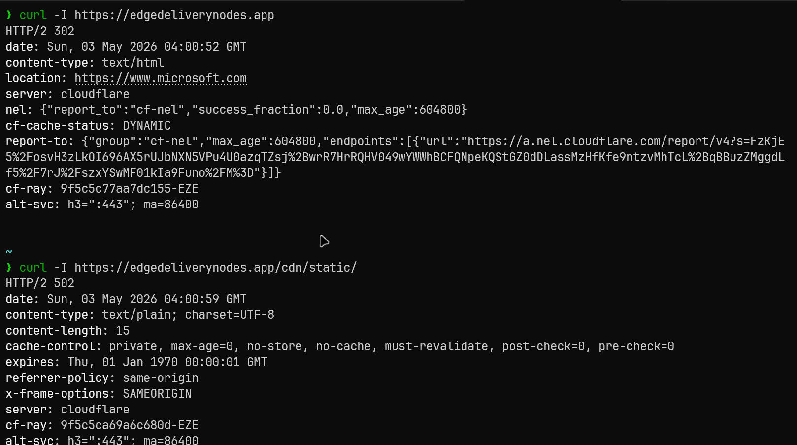 Verificando el redirector con curl
