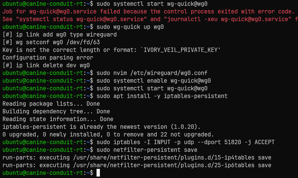 Config WireGuard en Ivory-Veil