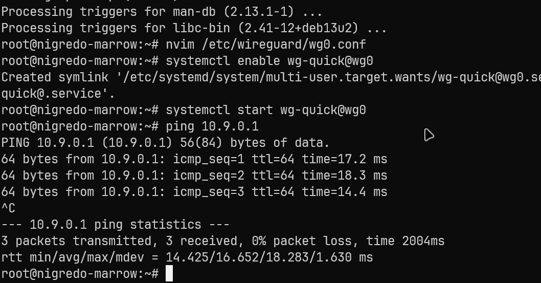 Config WireGuard en Nigredo-Marrow