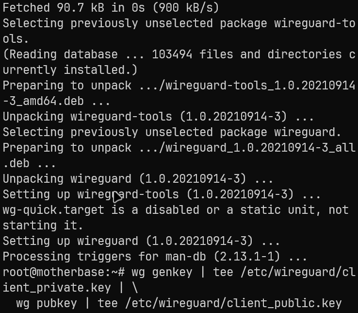 Config WireGuard en Proxmox