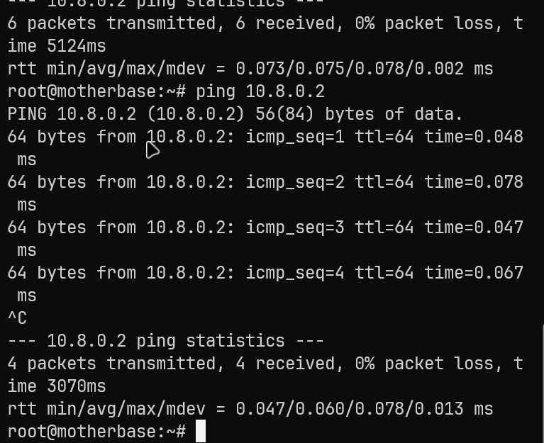 Ping exitoso Proxmox → Synapse