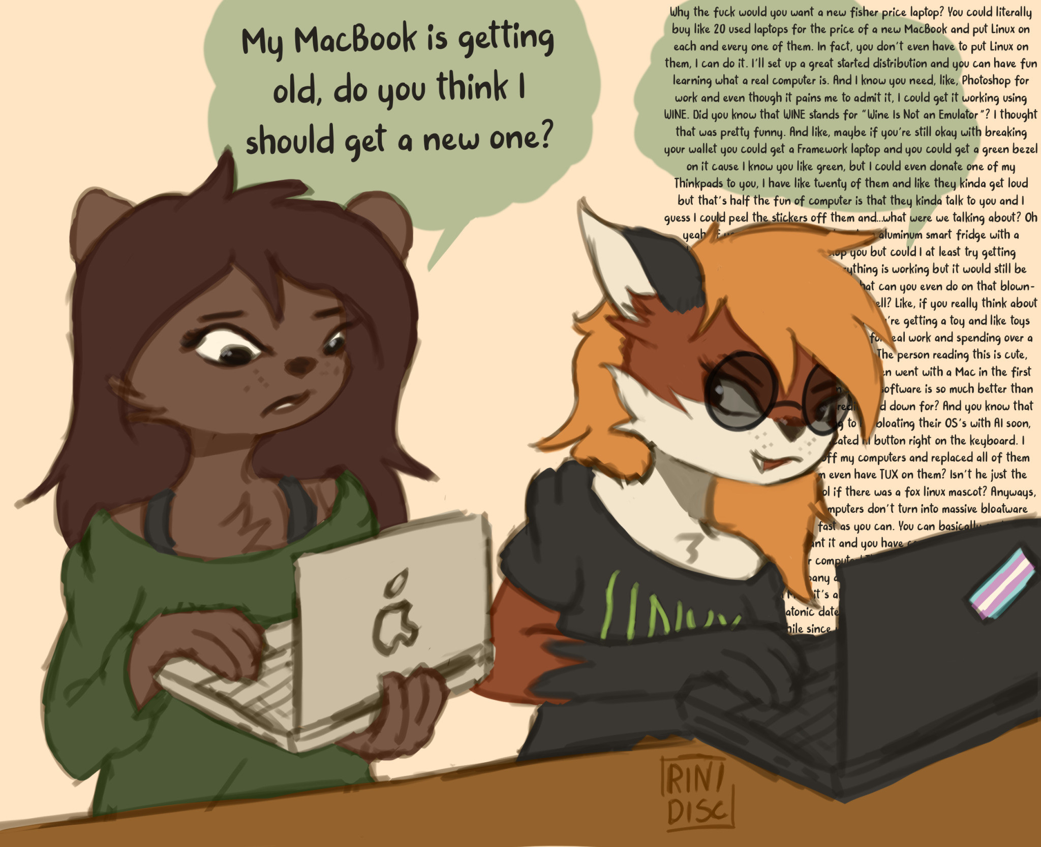 Xenia vs Mac — arte por RiniDisc